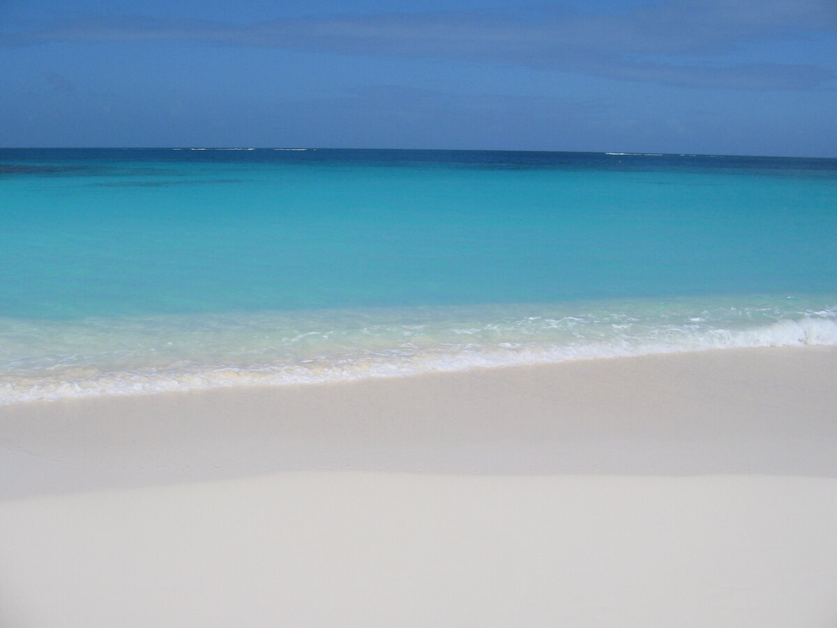 White sand and brilliant blue water at Shoal Bay East in Anguilla