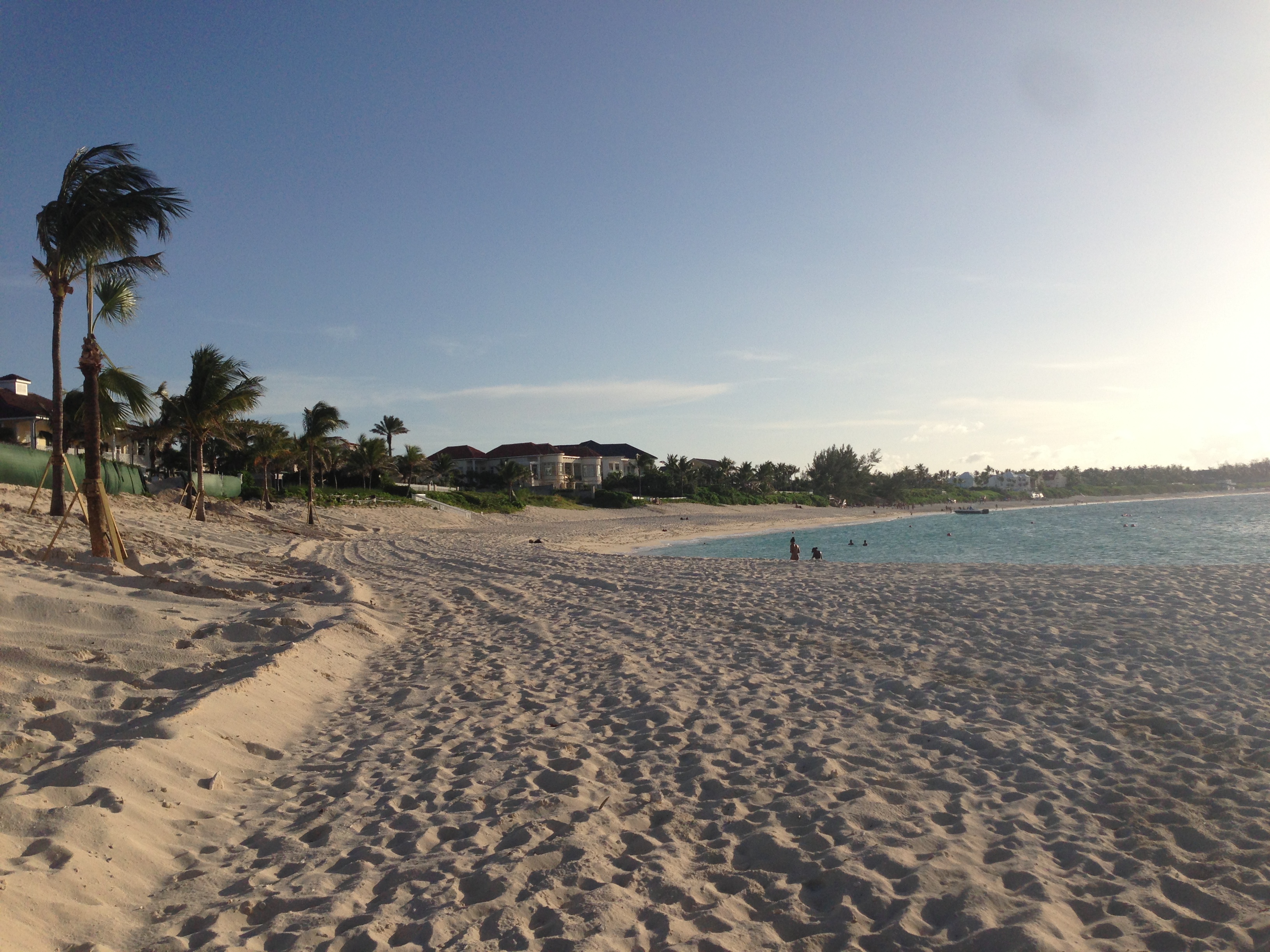 Pale sand and clear water at Cabbage Beach on Paradise Island