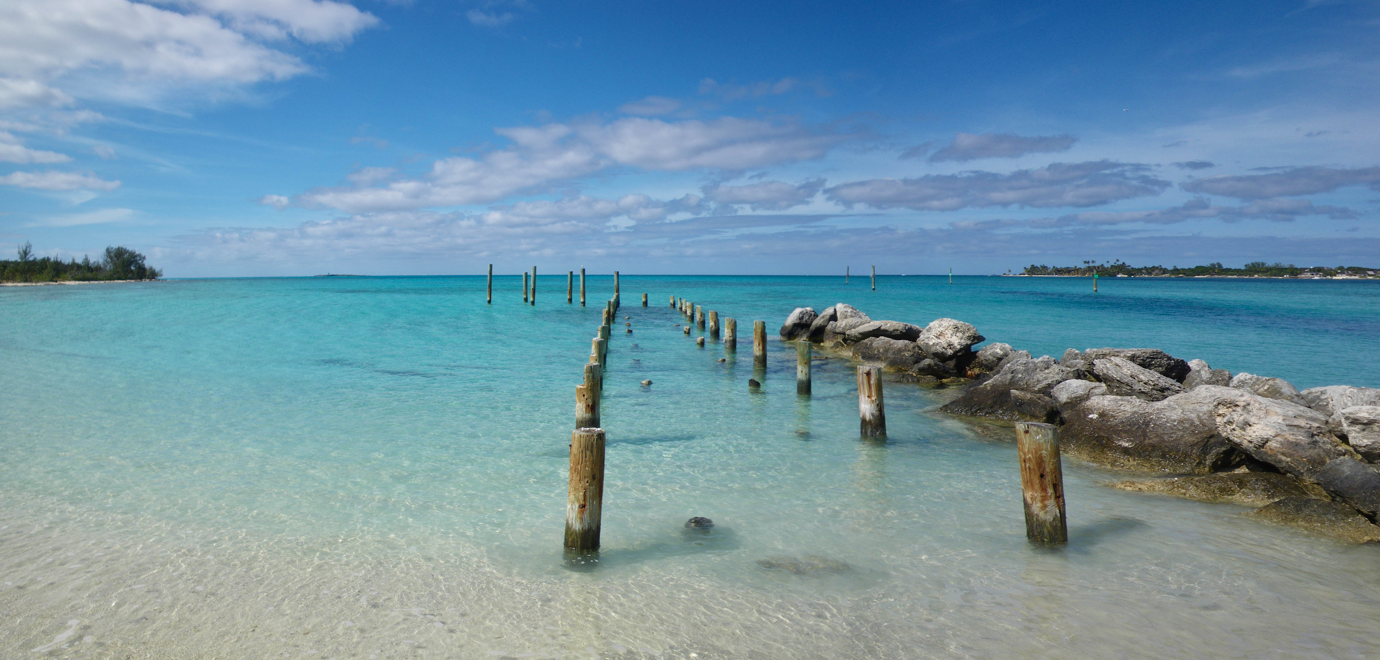 Clear shallow water at Jaws Beach in western New Providence